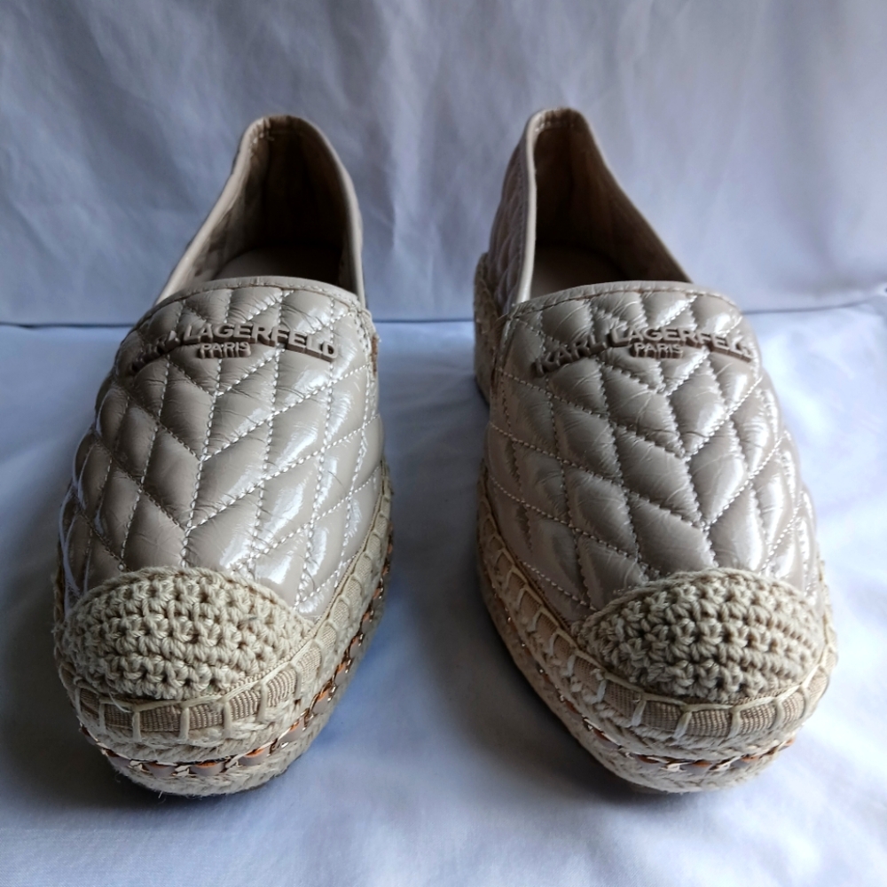 Karl Lagerfield Paris Platform Espadrilles Size 8M